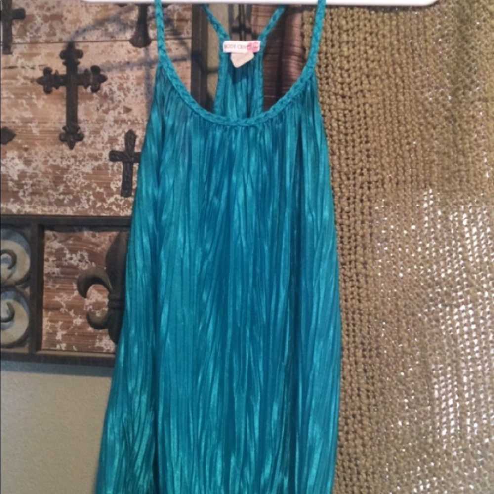 Twisted Teal strap tank